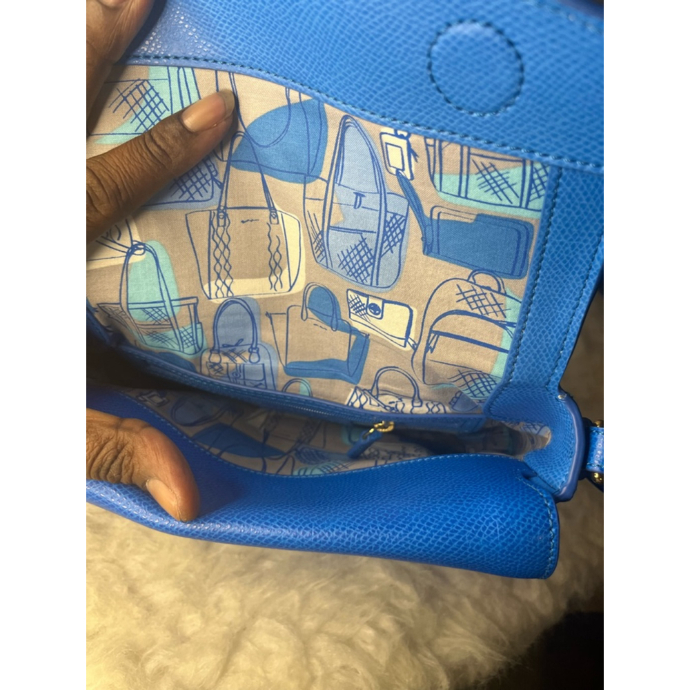 Vera Bradley Twice As Nice Crossbody Coastal Blue Genuine Leather Purse - Picture 5 of 12